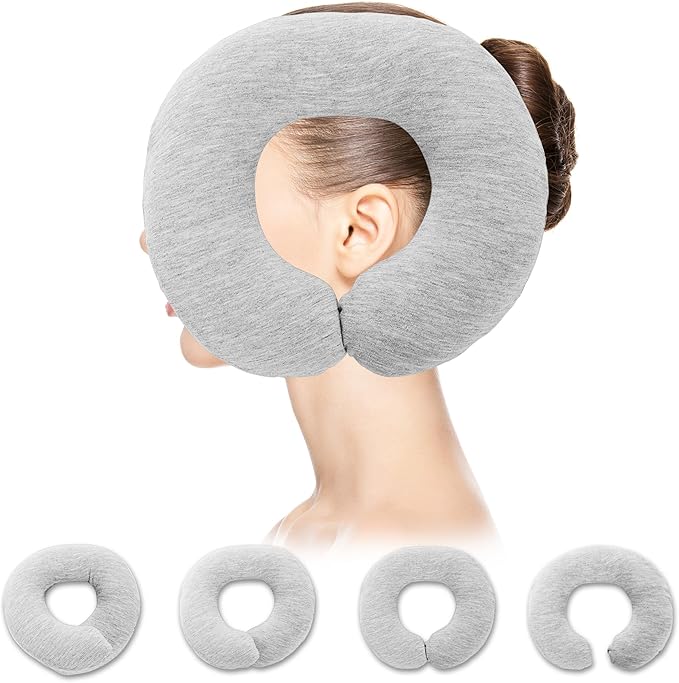 MABOZOO Ear Piercing Pillow for Side Sleepers with Ear Hole for Ear Pain,Adjustable Ear Hole Piercing Pillows for Ear Inflammation,Ear Guard Pillow for Piercings, Earplugs, and Headphones