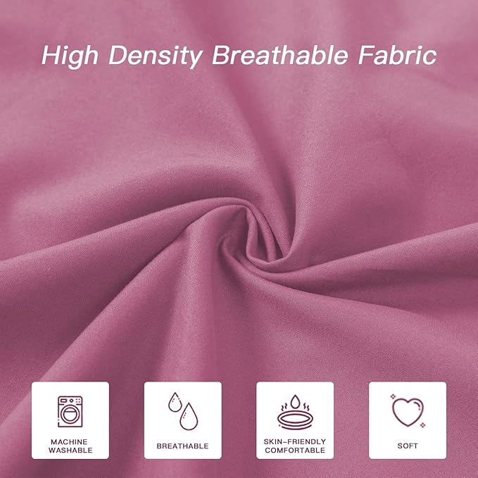 DOWNCOOL Luxury Full Body Pillow Insert with Fiber Cover - Ultra Soft Body Pillow for Sleeping - Breathable Long Bed Pillow Insert, 20"x54"(Pink, with Cover)