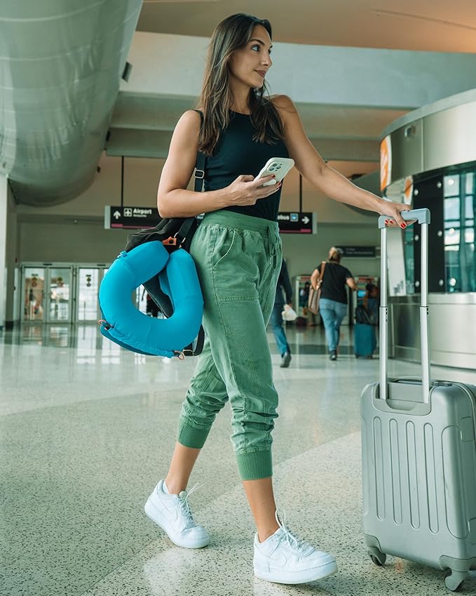 Ballast Travel Pillow PRO - Neck Pillow for Airplane, Beach Pillow, Enjoy Comfort Wherever You Go (Ocean Blue)