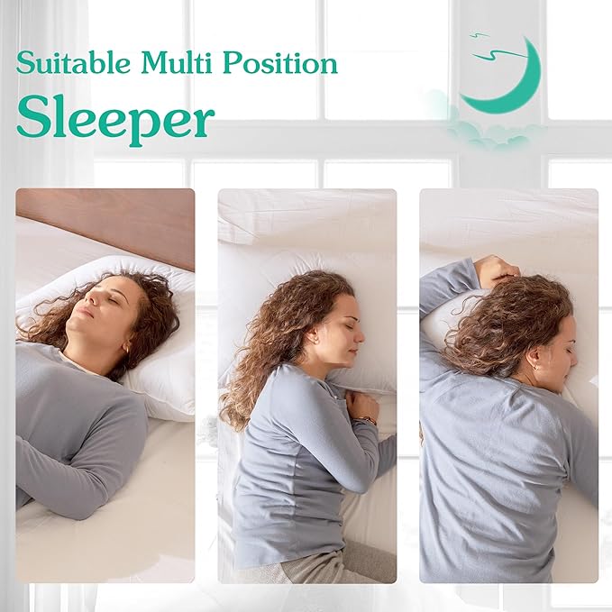 Three Geese White Goose Feather Bed Pillows Queen/Standard Size Set of 2- Soft 600 Thread Count 100% Cotton, Medium Firm,Soft Support Surround Fill Polyester,White Solid