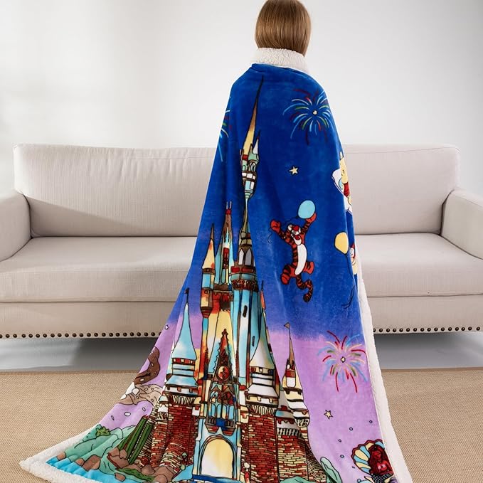 COSUSKET Castle Throw Blanket, Kids Super Soft Fuzzy Plush Sherpa Furry Fleece Throw Blanket 50 x 60 Inches Boys Girls Gifts