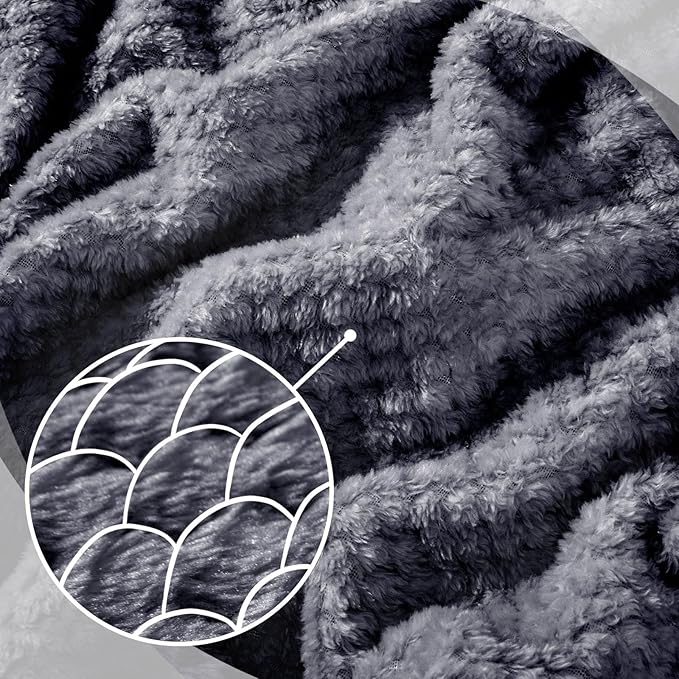 Travel Pillow and Blanket Set Neck Pillow Airplane Memory Foam for Traveling Compact with Bag Grey