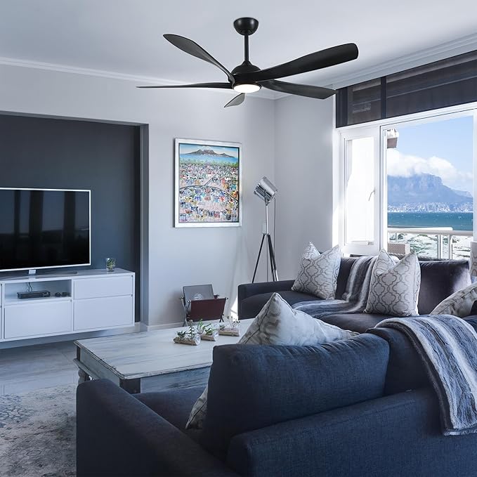 Fergus 5-Blade Lighted Ceiling Fan with LED Lamp with Remote