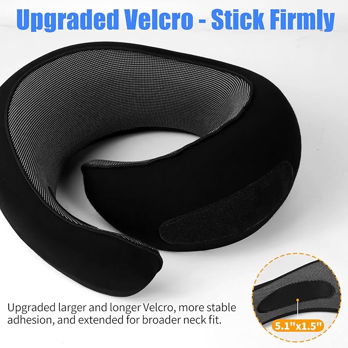 Travel Pillow Neck Pillow 2024, Memory Foam Neck Pillow Airplane, 360° Travel Neck Pillow Soft Neck Pillow for Traveling, Portable Travel Pillows for Airplanes Offices and Cars