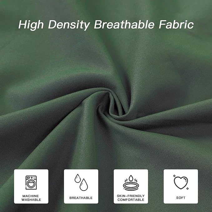 DOWNCOOL Luxury Full Body Pillow Insert with Fiber Cover - Ultra Soft Body Pillow for Sleeping - Breathable Long Bed Pillow Insert, 20"x54"(Sage Green, with Cover)
