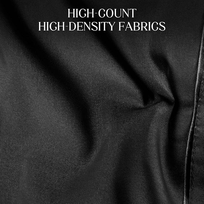 Soft Body Pillow Cover/Pillowcases 60 x 21 Inch, WINKAURA Premium Unique Long Pillow Case for Bed Fits 54x20 Pillow, Envelope Closure, Stylish Wrinkle and Stain Resistant,Black