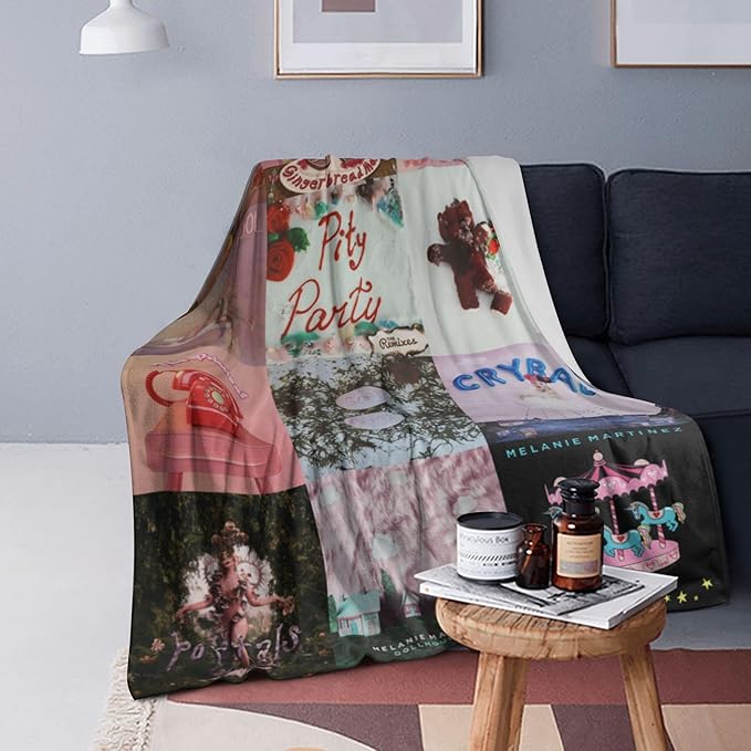Melanie Merch Martinez Blanket, Melanie Birthday Decorations Martinez Cozy Lightweight Throw for Couch, Sofa, Chair, Bed, Picnic Blanket Gifts for Girl (Melanie Merch Martinez, 50"x40"(Small))