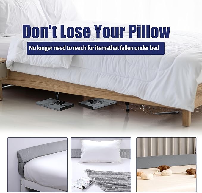 HOMBYS Wedge Pillow Headboard for Bed Gap,Foldable Bed Wedge Gap Filler Queen Size,Matterss Gap Filler,Multi Functional Bed Crack Pillow, Fill The Gap (0-7") Between Your Headboard and Mattress