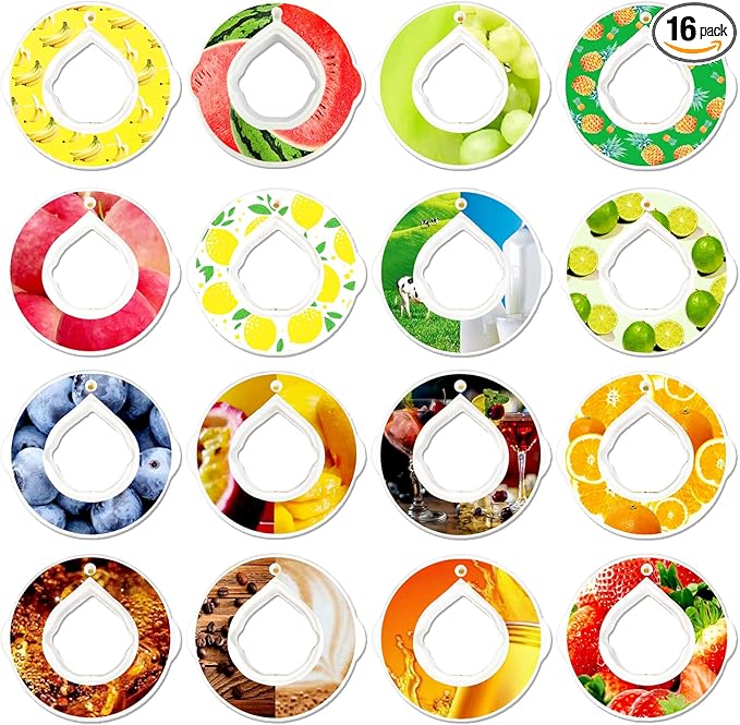 16 PCS Flavour Pods for Air Water Bottle,Fruity Scented Flavor Pods for Air Drink Bottle with Fruit Fragrance Accessories Water Cup 0 Sugar Flavours Fruit Taste Pods (16 Flavor Pods)