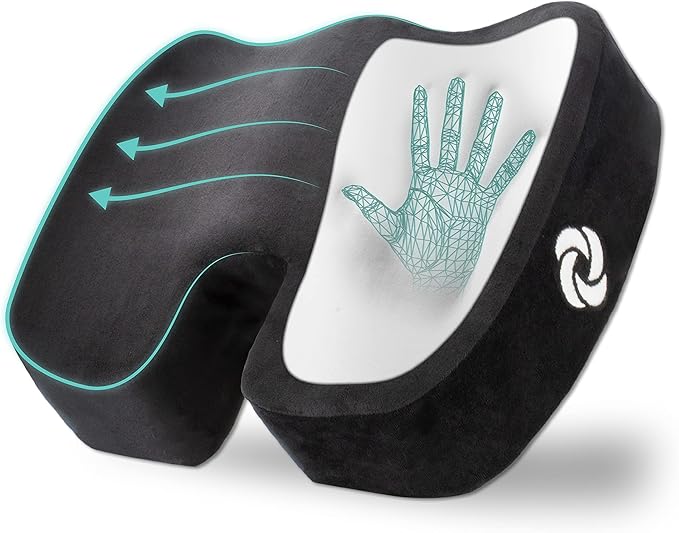 SAMSONITE, Orthopedic Seat Cushion for Office Chair or Car Seat [HIGH GRADE - MEMORY FOAM], Versatile Supportive Pillow with Soft Plush Cover [2.75" THICKNESS], Black…