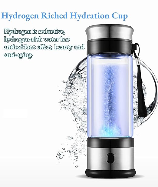 350mL Hydrogen Water Bottle, Hydrogen Water Bottle Generator, Hydrogen Rich Water Bottle Portable Hydrogen Generator Cup Water Ionizer (Water Cup)