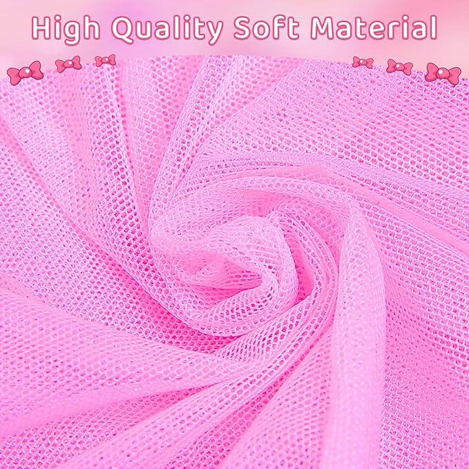 tupi Canopy Bed Curtains -Twin Bed Canopy for Girls, Pink Girls Canopy for Twin Bed, Princess Bed Drapes Polyester Netting - 4 Corner Bed Curtain Bedroom Decor, 79"L x 39'' W x 75"H, Easy to Install