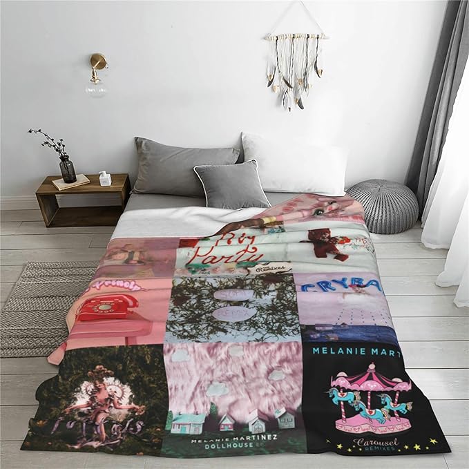 Melanie Merch Martinez Blanket, Melanie Birthday Decorations Martinez Cozy Lightweight Throw for Couch, Sofa, Chair, Bed, Picnic Blanket Gifts for Girl (Melanie Merch Martinez, 50"x40"(Small))