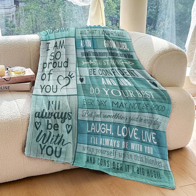 Granddaughter Gifts from Grandma, Granddaughter Gifts, Granddaughter Blanket Throws, Graduation Gifts for Granddaughter Birthday Christmas Valentine 60" X 50"