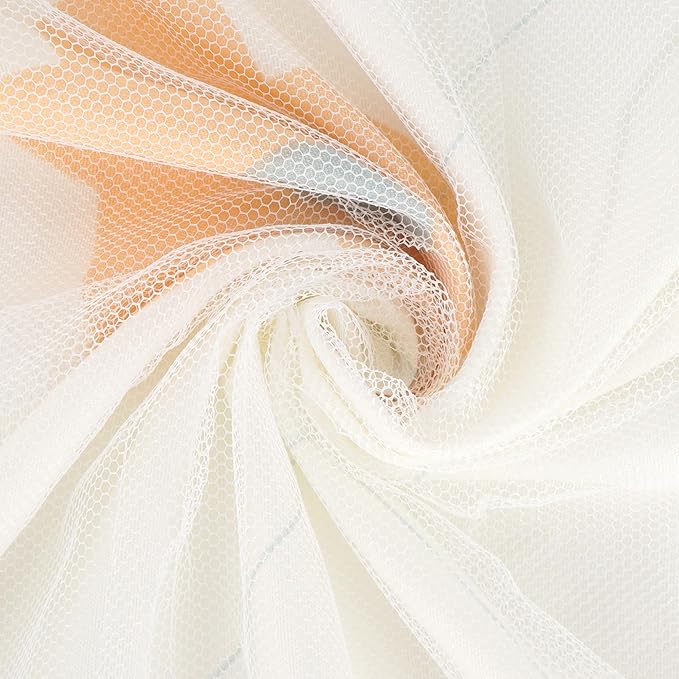 Hoce Bunk Bed Curtain Gauze Bunk Bed Curtains Drapes with Lace Privacy Dorm Bed Canopy for Bottom Twin