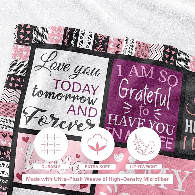 Granddaughter Gifts from Grandma, Granddaughter Gifts, Granddaughter Blanket from Grandma, Gifts for Granddaughter, Birthday Graduation 60" X 50"