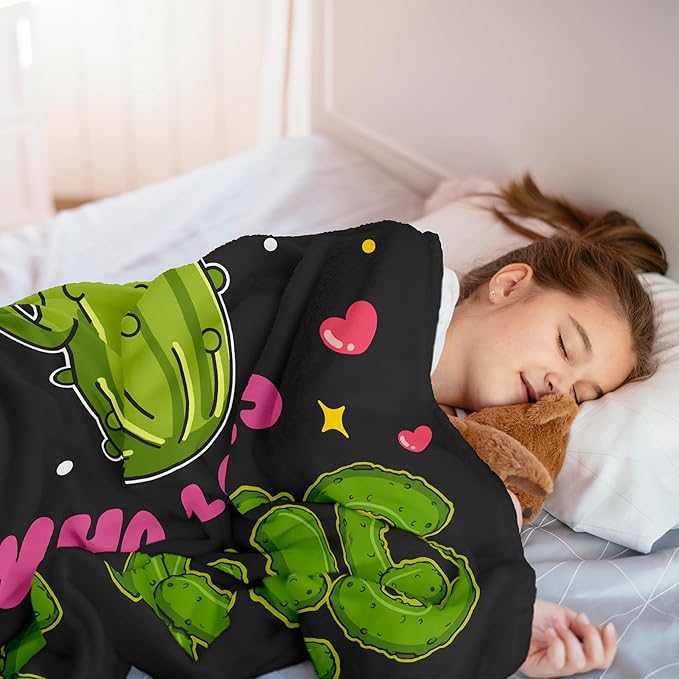 Pickle Gifts Blanket, Pickle Gifts for Pickle Lovers, Funny Pickles Gifts for Kids, Just a Girl Who Loves Pickles Blanket, Best Pickle Gifts Birthday Christmas Ideas Blanket 40"X50"