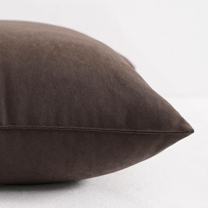 NTBAY Tiny Pillows, Down Alternative 7"x11" Microfiber Mini Pillows for Travel, Pets, Soft Machine Washable Small Pillows for Neck, Wrist, Lumbar and Knee, Dark Brown