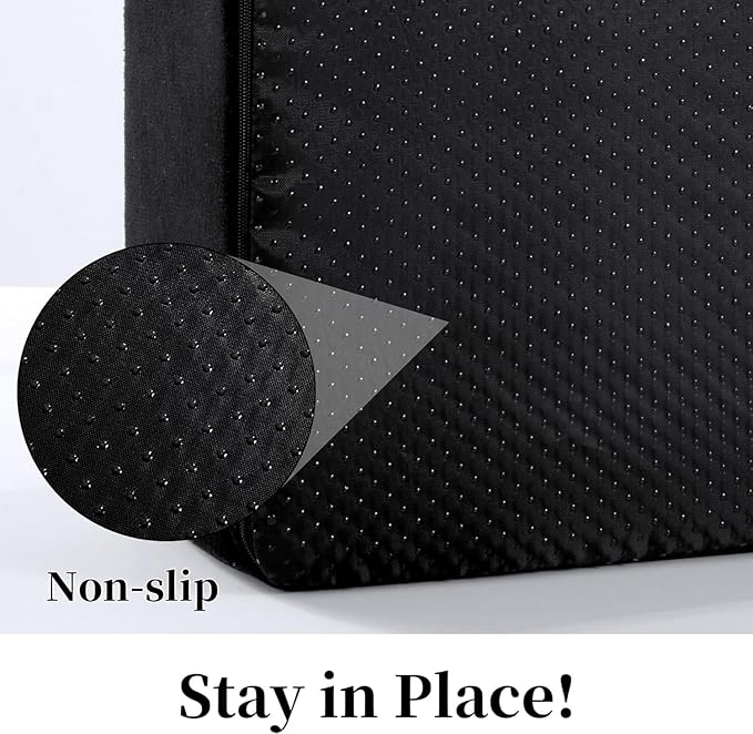 HOMBYS Memory Foam Lumbar Support Pillow for Recliner with Recliner Chair Seat Cushion-Thick Seat Cushion for Elderly with Long Back Support, Extra Large & Non-Slip