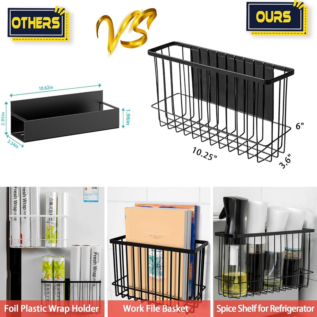 Magnetic Basket Fridge Lint Bin Dryer Ball Holder Laundry Room Organization Home Storage for Class Office School