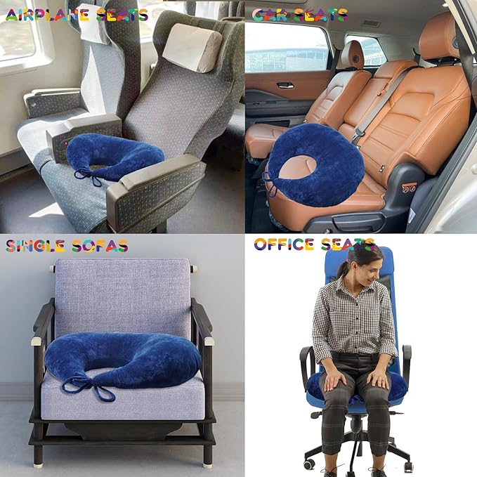 S-SNAIL-OO BBL Pillow After Surgery for Butt Sleeping, 26×22" Brazilian Butt Lift Recovery Post Surgery Sitting Driving Donut Pillow, Adjustable Soft Donut Pillow for Foam Seat Support Hip Cushion