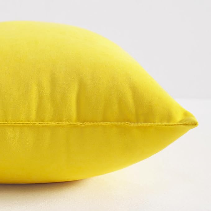 NTBAY Toddler Pillows, Down Alternative 13"x18" Pillows, Machine Washable - Soft and Breathable Travel Small Pillows for Sleeping, Ideal for Daycare, Crib, Cot, Yellow