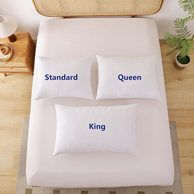 Shatex Extra Firm Pillow King Size 34 x 20 inch, Bed Pillow with Adjustable Insert Provides Stronger Support - for Back, Stomach & Side Sleepers.