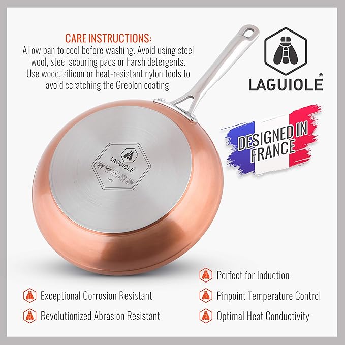 Laguiole™ 9 pcs COpper/Greblon cooking set