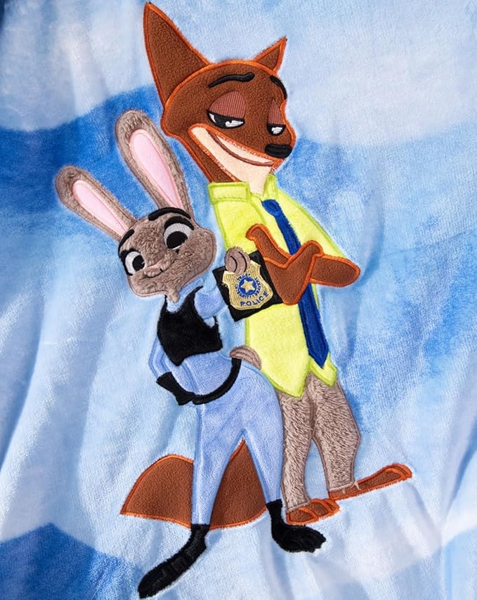 COSUSKET Kids Throw Blanket, 3D Fox Embroidery Sherpa Bunny Blanket Girls Boys Gifts