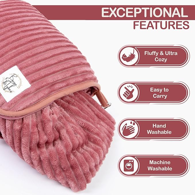 Premium Travel Blanket Pillow - XL 50"x70" | 2 in 1 Travel Blanket and Pillow Set | Travel Blanket Airplane Compact with Bag | Warm Blanket Travel Must Haves with Hand Luggage Sleeve & Backpack Clip