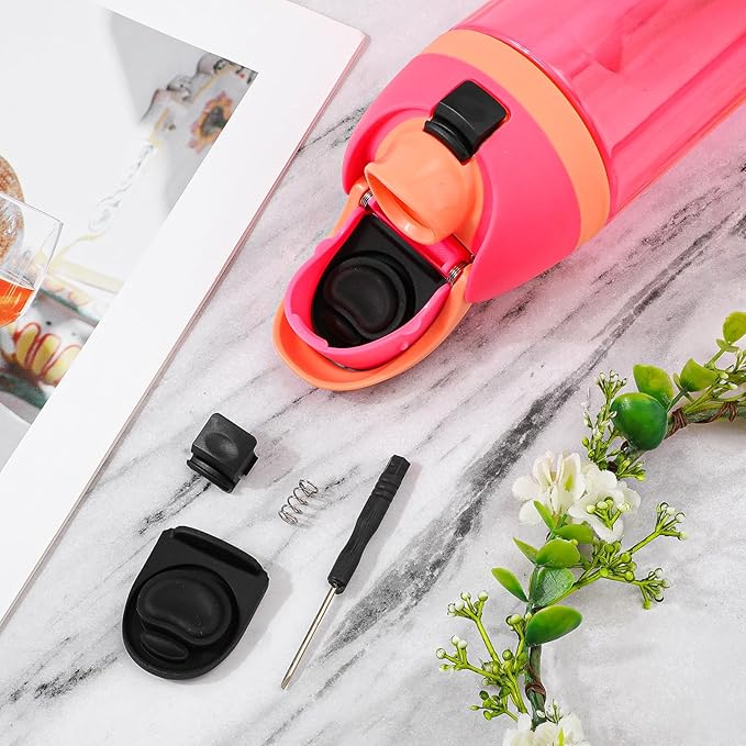 2pcs Stopper Replacement 2pcs Button for Owala FreeSip 19/24/32/40oz, BPA-Free Silicone Plug Gasket Top Lid Bottle Mouth Push Switch Top Cap Seal Accessories, with 2 Spring, Screwdriver