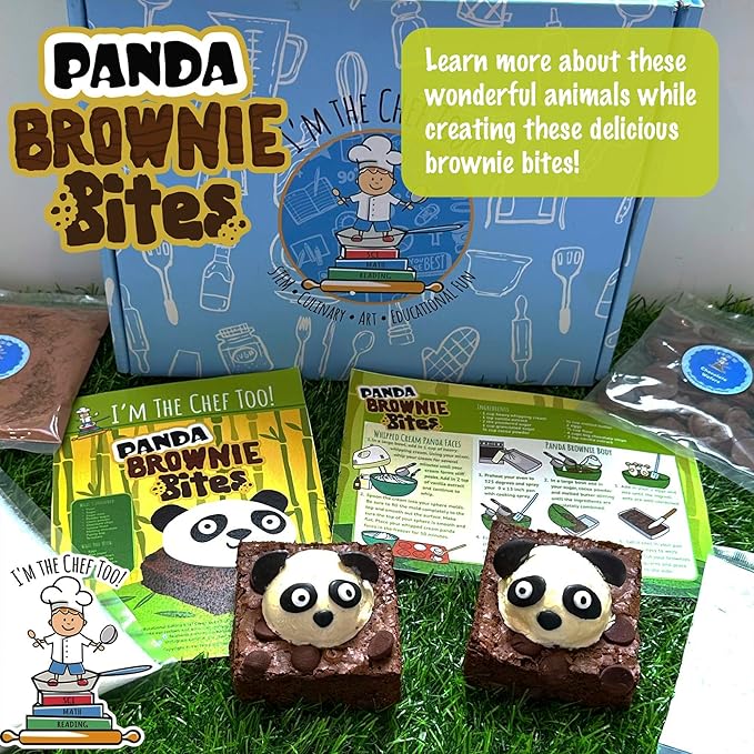I'm The Chef Too! Kids Baking Kit for Kids, Panda Brownie Bites Cooking Kit, Enjoy, Educational STEM Activities and Learning to Cook