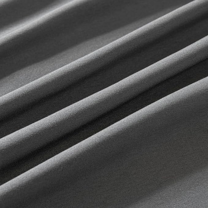 Bed Skirt King Size Ruffled Bed Skirts with Split Corners, 14 Inch Drop Dust Ruffle Bed Skirt with Platform, Gray