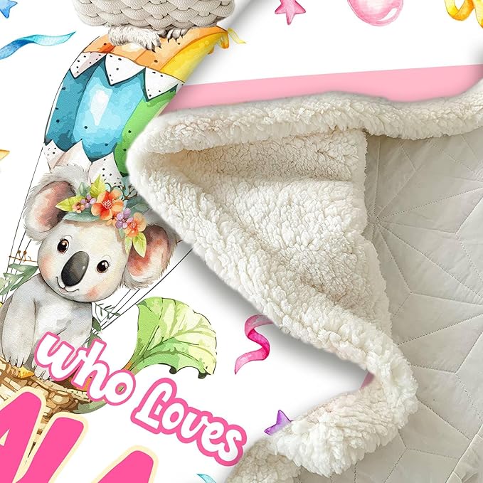Just A Girl Who Love Koala Blanket Cute Funny Koala Decor Throw Blanket Gifts for Girls Boys Koala Lover Super Warm Soft Plush Bedding Blanket (KOALA,50"x 60")
