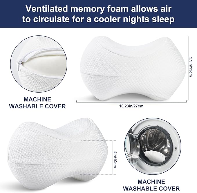 Memory Cotton Slow Rebound Beautiful Leg Pillow Clip Leg Pillow（White）