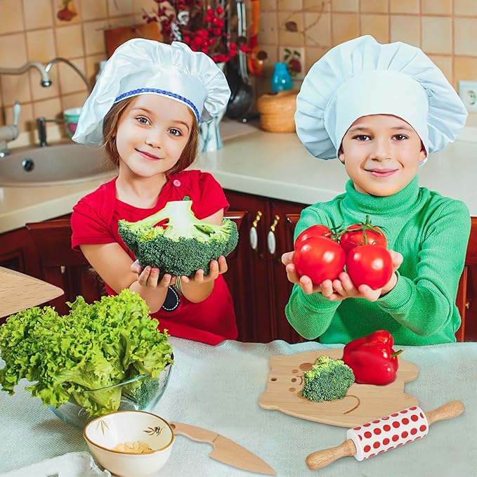 Kids Knife Set for Real Cooking and Baking, 12 PCS Toddler Montessori Kitchen Tools, Toddler Knife Set for Kids Little Chefs