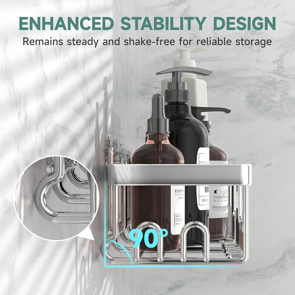 Veken Shower Caddy 6-Pack, Family Choice Award Winner, Large Wall Mounted Shower Rack, Bathroom Shelves Over Toilet, Organizer Storage Accessories with Soap Dish&Toothbrush Holder