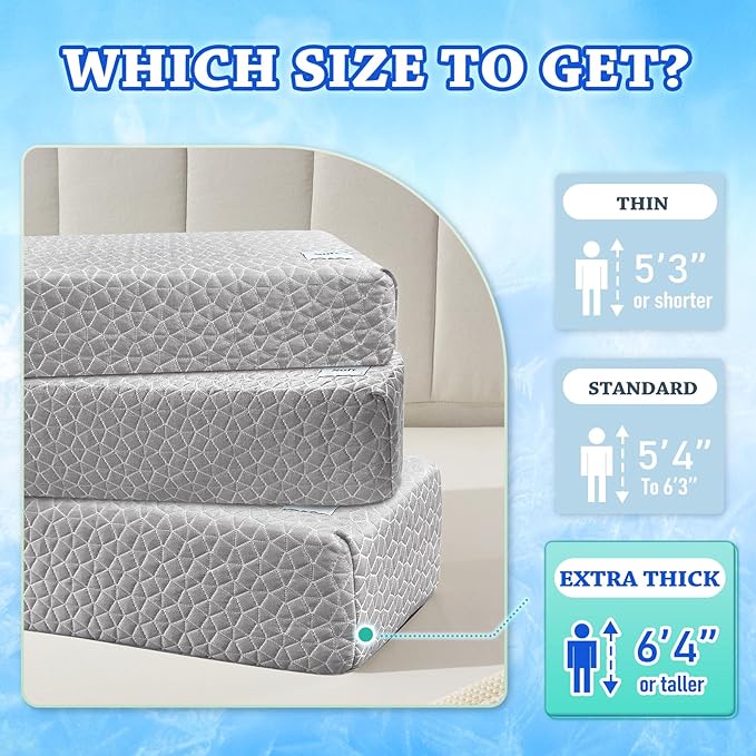 HARBOREST Cooling Cube Pillow - Side Sleeper Pillow for Neck and Shoulder Pain, Memory Foam Pillow Cube Pro with Adjustable Firmness,24"x12"x6", Grey