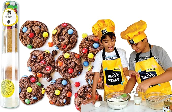 Homebaker Brownie Cookie Kit - Fun and Cool Kids Activity Kit for Ages 8+ (Brownie Baking Kit with Ingredients, Apron, Hat and Recipe), Standard1