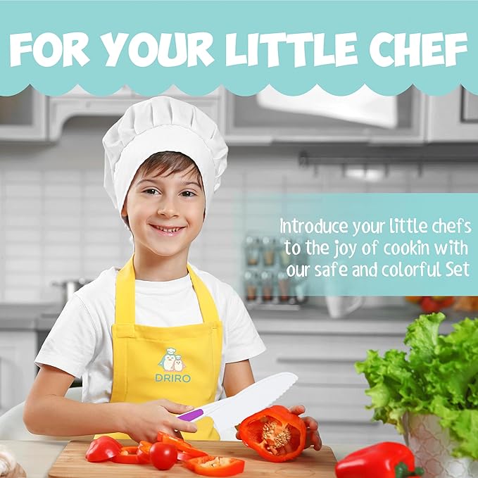 Kid Knives 3 Piece Nylon Kitchen, Kid Safe Knives, Kids Knives for Real Cooking, Toddler Knives Kids Knife Set for Cooking and Baking Kid Friendly Knives - (Multi Pink)