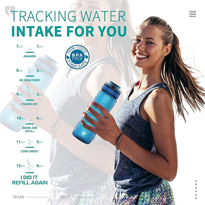 25oz Kids Sports Water Bottles for School with Spout Lid (Green)