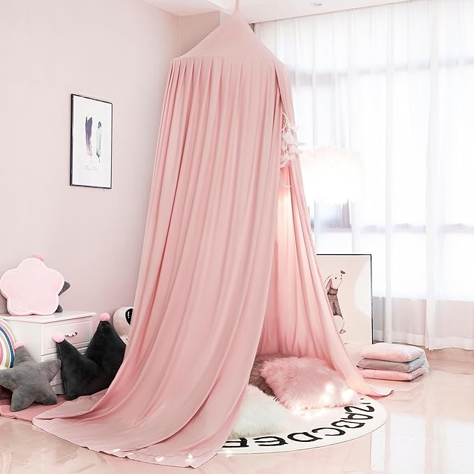 Upgrade Version of Canopy for Kids Bed, Extra Large Canopy for Girls Room Decoration Princess Castle Play Tent Hanging House, Dreamy Canopy for Children Room Reading Nook Canopies