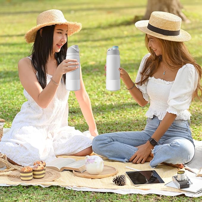 2PCS Silicone Water Bottle Boot for Owala 24oz 32oz 40oz, Anti-Slip Protective Sleeve Bottom Bumper Protector for FreeSip, Twist, and Flip Stainless Steel Water Bottles