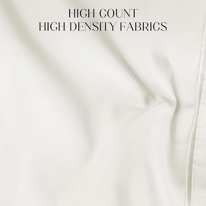 Soft Body Pillow Covers Pillowcases 60 x 21 Inch, WINKAURA Long Pillow Cover for Bed Fits 54x20 Pillow, Envelope Closure, Stylish Wrinkle and Stain Resistant,Cream Color