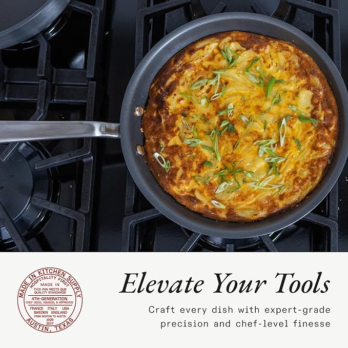 Made In Cookware - ProCoat 12" Non Stick Frying Pan (Graphite) - 5 Ply Stainless Clad Nonstick - Professional Cookware - Crafted in USA - Induction Compatible