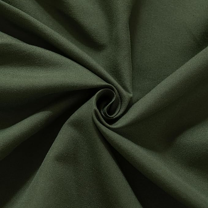 Bed Skirt Queen Size Ruffled Bed Skirt with Split Corners, 12 Inch Drop Dust Ruffle Bed Skirt with Platform, Green, Queen - 12" Drop