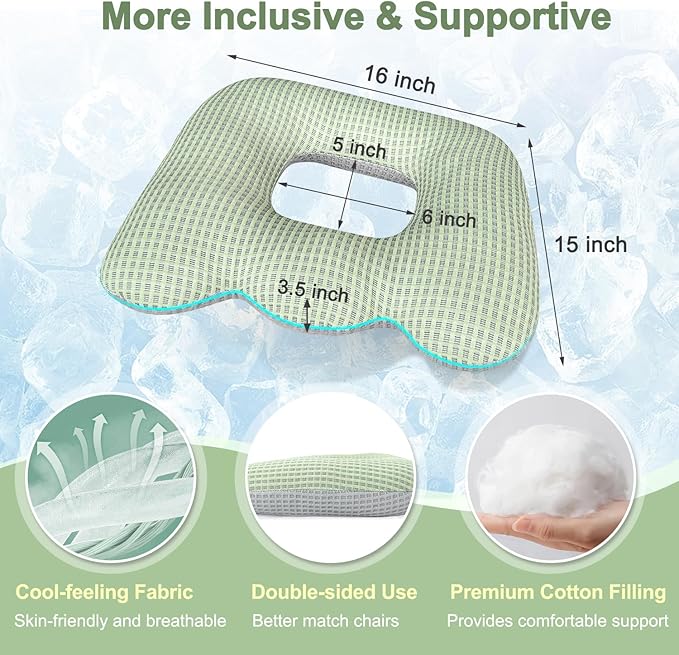 Bed Sore Cushion for Butt Hemorrhoid Pillow Sitting Donut Pillow for Tailbone Pain Relief Pressure Ulcer Coccyx Cushion After Surgery Pressure Sores Pads Medical Donut Seat Cushion