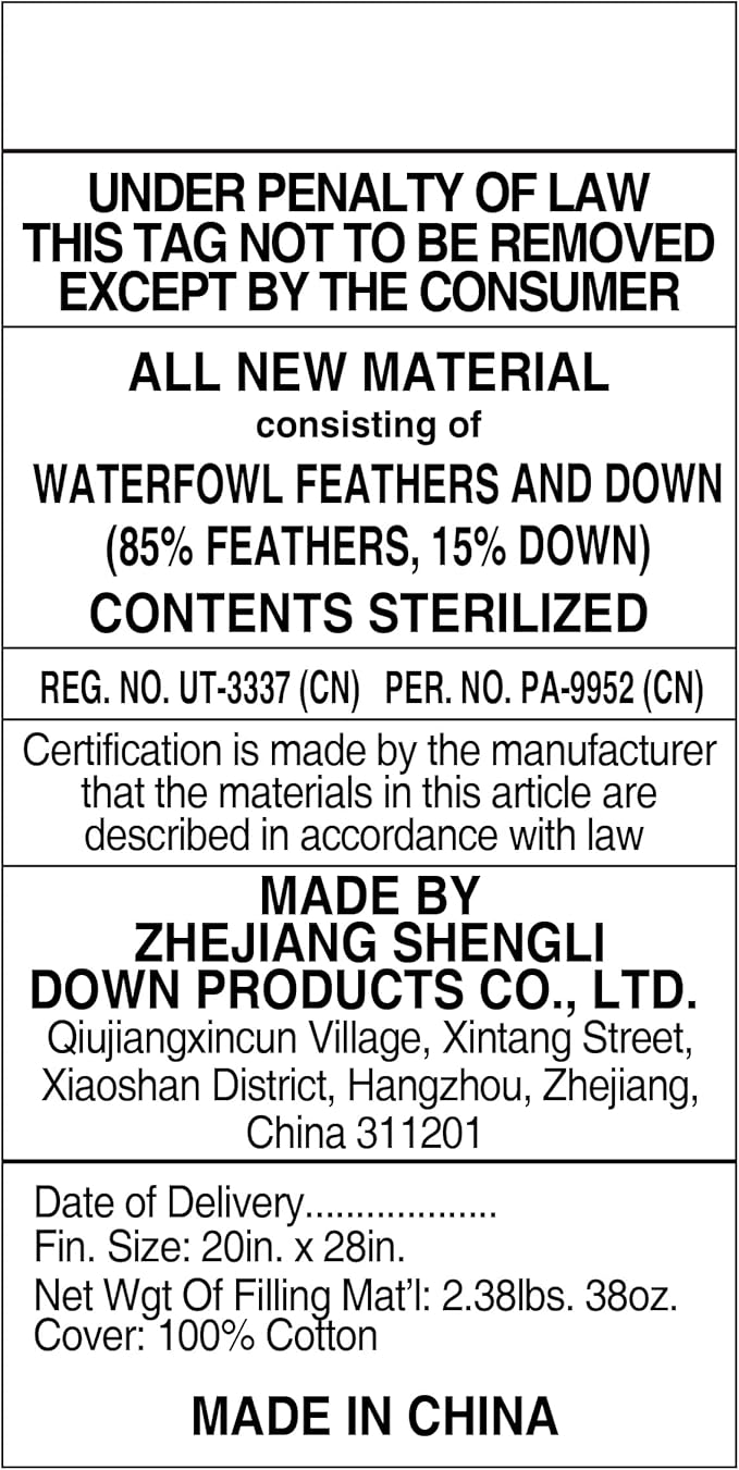 Luxury Goose Feathers Down Pillows Queen Size Set of 2, Hotel Quality Fluffy Bed Pillows, Soft Pillows for Sleeping, Organic Cotton Cover(20x28”, Pack of 2)