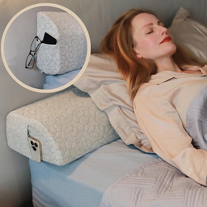 FeelAtHome Bed Gap Filler for King Bed | Bed Wedge Pillow for Headboard to Close The Gap (0-8") Between Headboard and Mattress - King Size (76"x10"x5")