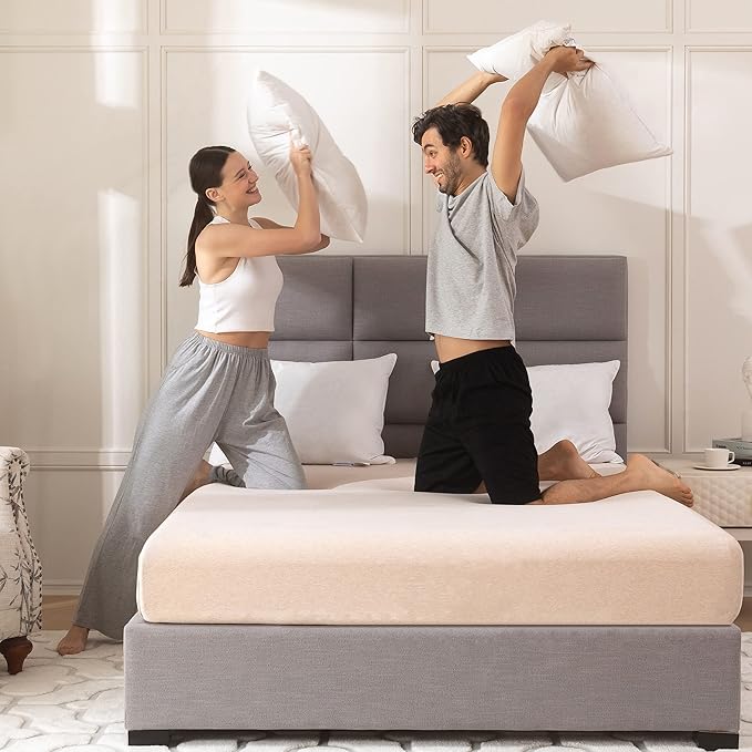 Luxury Goose Feathers Down Pillow King Size, Hotel Quality Fluffy Bed Pillow, Soft Pillow for Sleeping, Organic Cotton Cover(20x36”, Pack of 1)